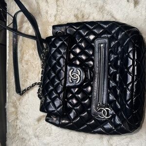 (Used)CHANEL  Calfskin Quilted Small Salzburg Mountain Backpack Black (17547979)